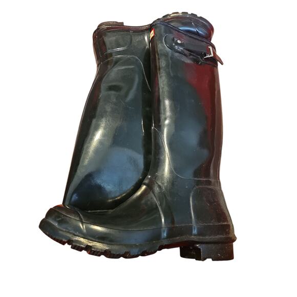 Hunter Original Tall Gloss Rain Boots Black Womens Size 10 Rubber - Picture 6 of 7